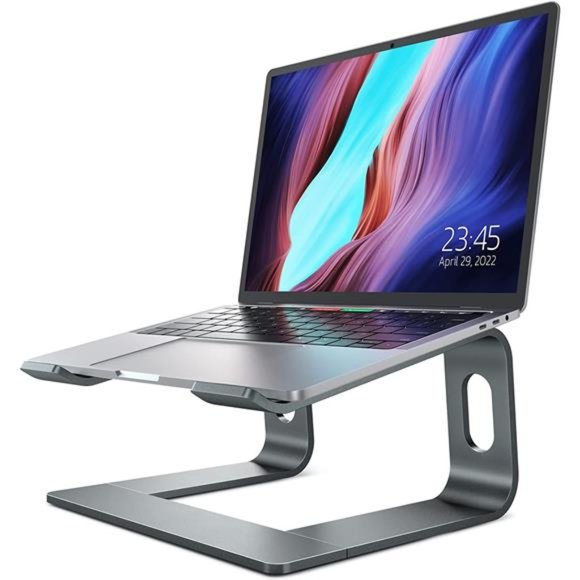 Laptop Stand, Ergonomic Aluminum Laptop Mount Computer Stand for Desk - Gray